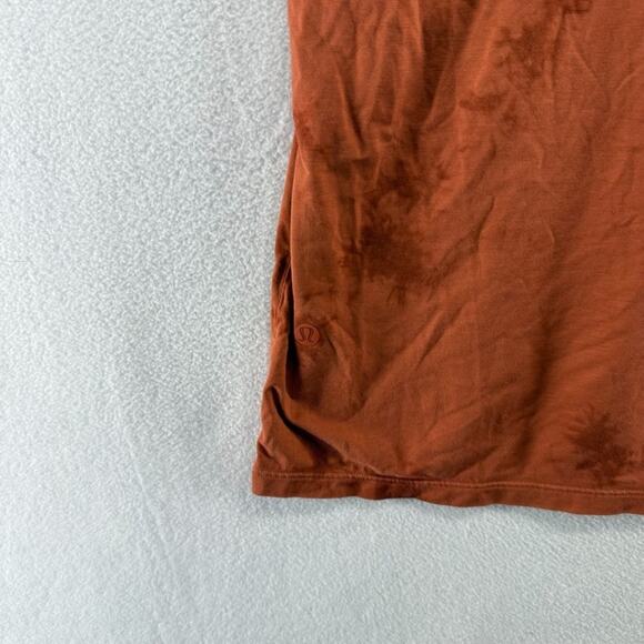 Lululemon Shirt men's XL Orange The Fundamental Tie Dye Workout Training Gym - Picture 7 of 8